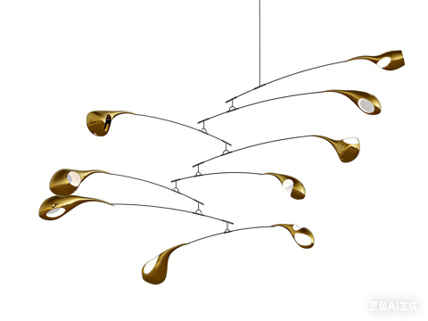  现代吊灯3d模型 