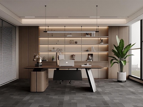  现代意式办公室3d模型 