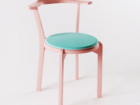  北欧餐椅 单人椅3d模型 