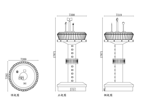 空管塔台 航空管制塔 机场指挥塔 空中管制塔 航空调度塔台cad施工图