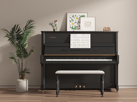  现代钢琴3d模型 