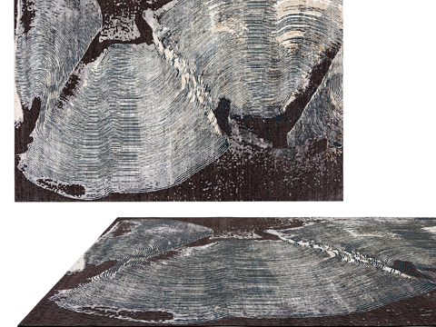  现代简约地毯 地毯  客厅地毯 多边形地毯 造型地毯3d模型 