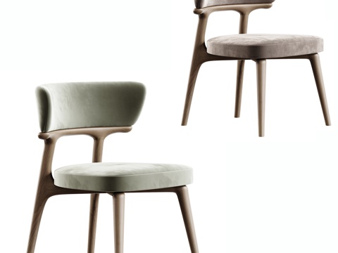  现代单椅 餐椅 书椅3d模型 