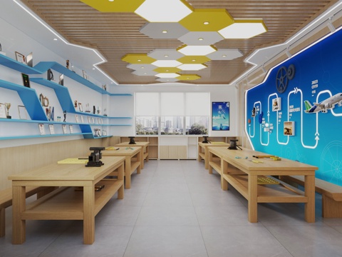  实操教室 实践教室3d模型 