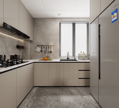  现代厨房3d模型 