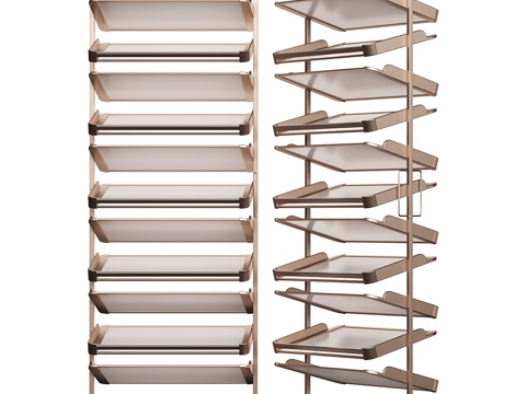 现代旋转鞋架su模型