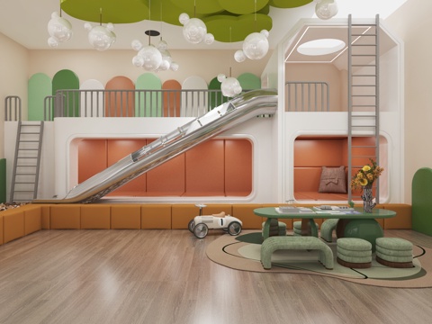  现代儿童乐园3d模型 