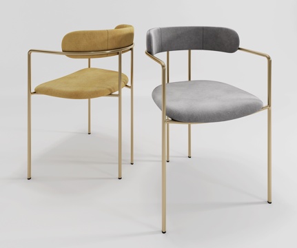  现代意大利 餐椅 休闲椅 单人椅 现代餐椅 北欧餐椅 扶3d模型 