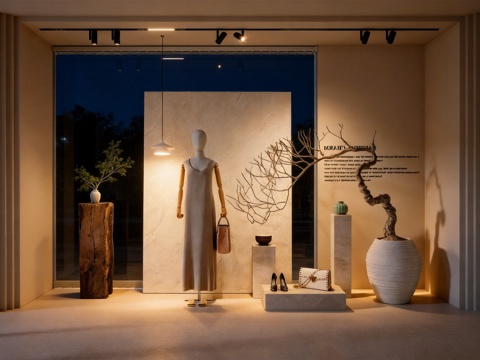  橱窗 模特 装饰品3d模型 