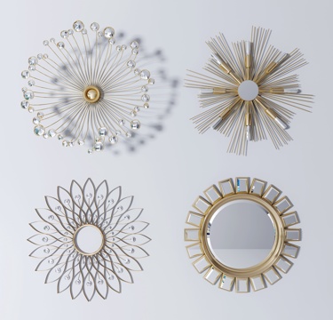  现代金属挂件3d模型 