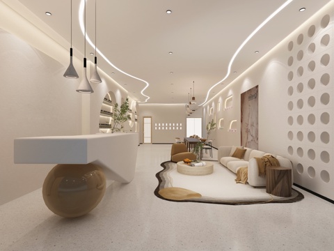 美甲店 美容店 最新全套 施工图 效果图合集cad施工图