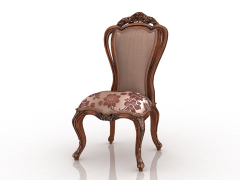  欧式古典餐椅3d模型 