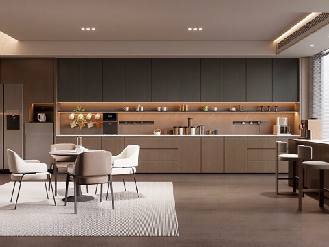  现代意式茶水间3d模型 