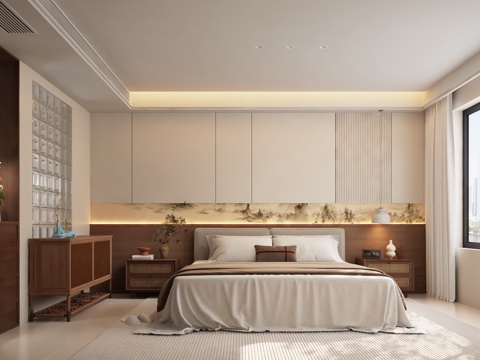  宋式风卧室3d模型 