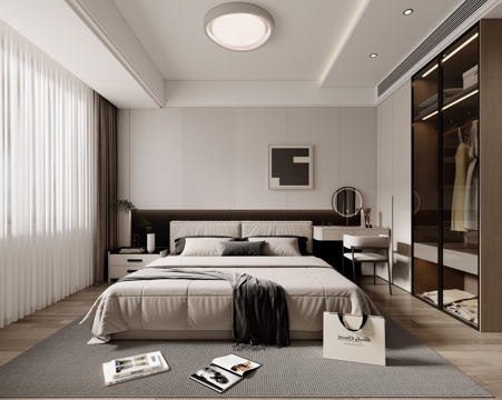  现代客餐厅3d模型 