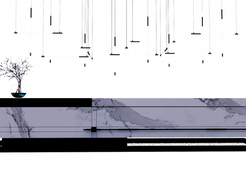 办公空间 工装 办公 酒店前台su模型