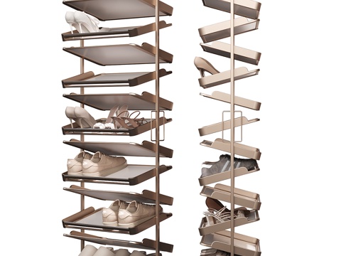 现代旋转鞋架su模型