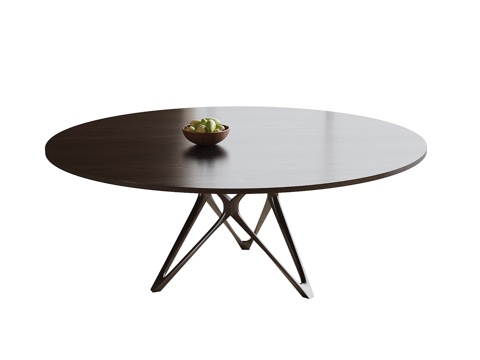 现代圆形餐桌su模型