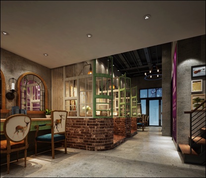  现代咖啡厅 水吧 休闲吧 面包房 甜品店 面包店 奶茶店3d模型 