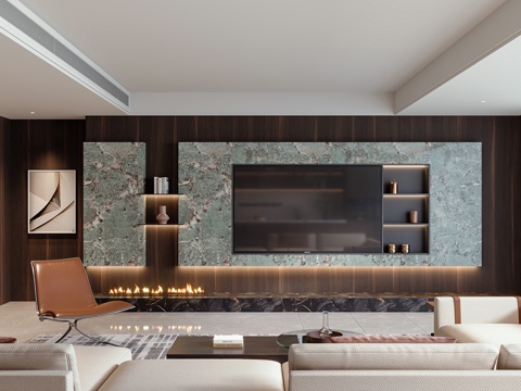  现代客餐厅3d模型 