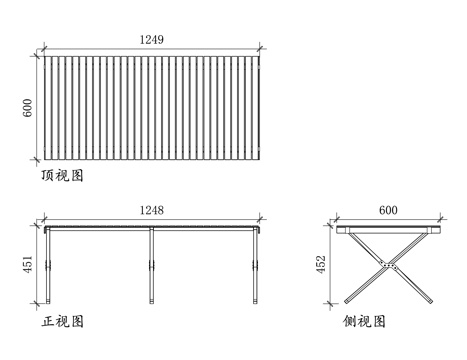 折叠桌 野餐桌 户外桌 露营台 便携桌cad施工图