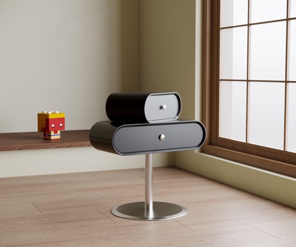  现代床头柜3d模型 