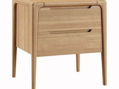  金翅雀木艺床头柜23d模型 