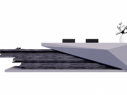 前台 办公 大厅 工位 办公空间su模型