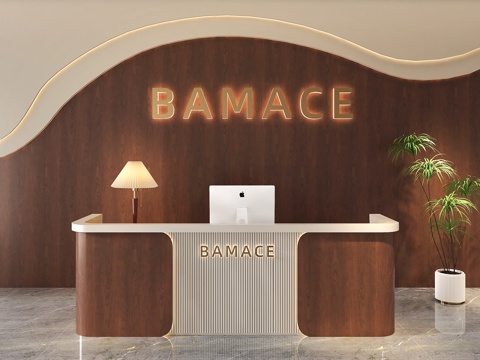  办公前台  酒店前台  美容院前台  民宿前台   服装店收3d模型 