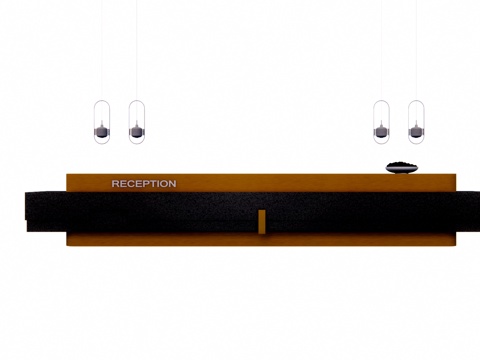 办公室 公司前台 大厅 工装su模型