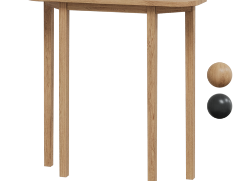  北欧简约端景条案 端景台  玄关台子3d模型 