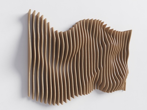  木格栅 异形格栅 扭曲格栅 格栅背景 格栅装饰 现代异形格栅3d模型 