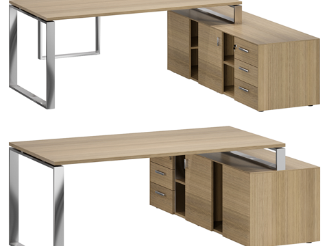  北欧简约书桌  书桌 简约书房书桌 桌子3d模型3d模型 