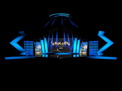  音乐节舞台设计3d模型 