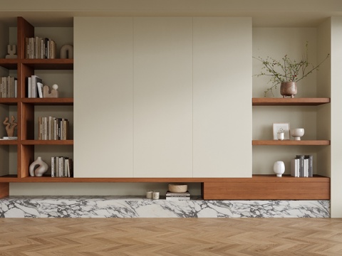  现代沙发背景墙3d模型 