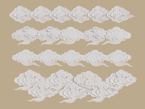  现代浮雕 浮雕挂件 浮雕装饰 祥云 祥云浮雕 祥云装饰3d模型 