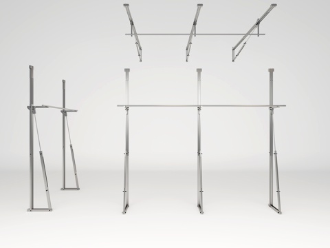  潮流服装店挂货架3d模型 