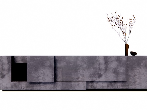 办公室 电脑 展厅 公司前台 前台su模型