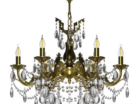  OM青铜枝形吊灯卡珊德拉63d模型 