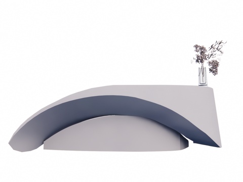 公司前台 酒店前台 接待 大厅 工位 前台 办公室su模型