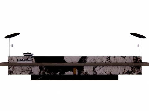 大厅 接待 酒店前台 工装 工位 公司前台 办公su模型