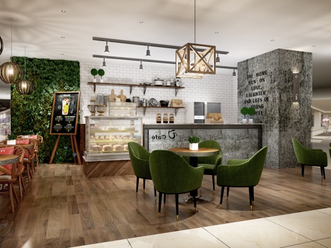  现代酒吧 休闲吧 水吧 咖啡厅3d模型 