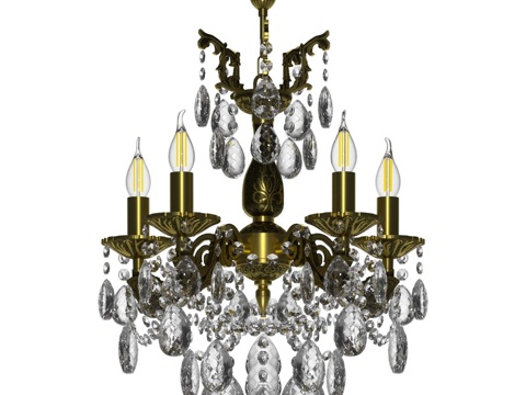  OM青铜吊灯阿里阿德涅5-13d模型 