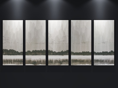  现代装饰画 北欧挂画3d模型 