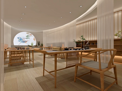  现代休闲茶室 烘培教室3d模型3d模型 