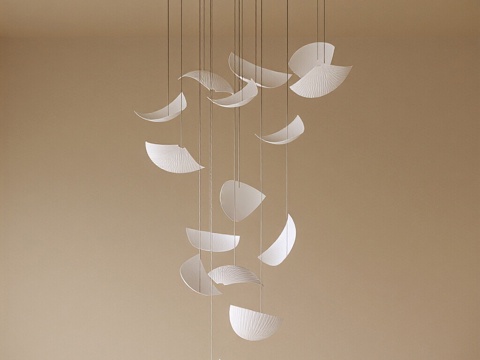  现代艺术吊灯 楼梯间吊灯 艺术吊灯3d模型 