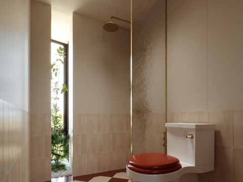 美式中古风卧室su模型