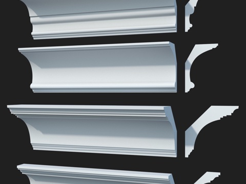  光滑窗帘盒套装 #50 LepGrand3d模型 