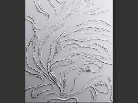  珍珠墙板3d模型 