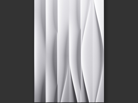  流线型面板3d模型 